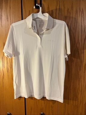 Outdoor Voices Milk Stone Polo Shirt - Neutral Cream